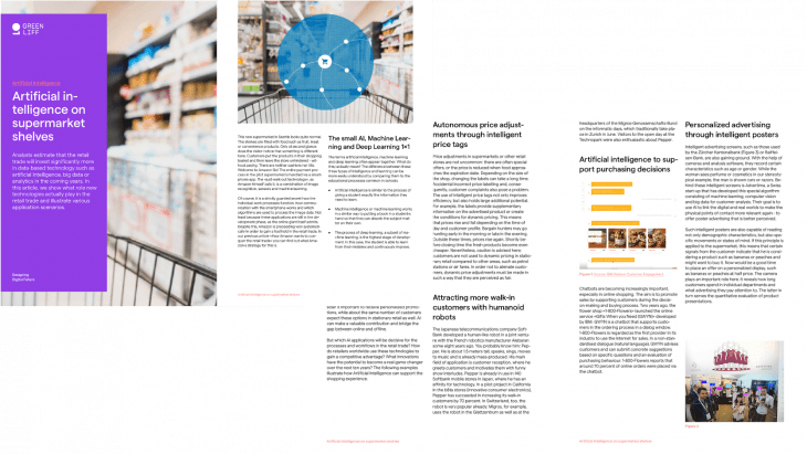 Extract provides insights into the article on "Artificial Intelligence in the Retail Trade"