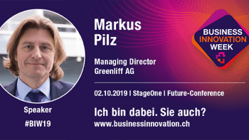 Greenliff CEO Markus Pilz spricht an der Business Innovation Week darüber, warum digitale Produkte eine physische Komponente brauchen.