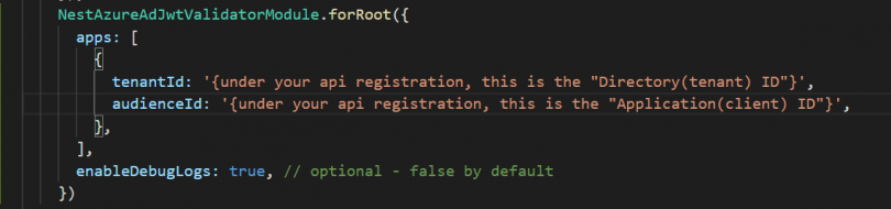 Setup in Modulets