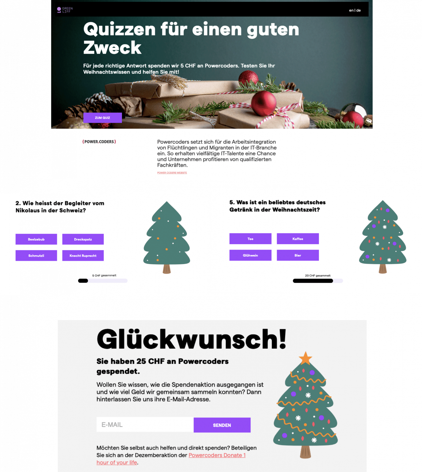 Eindrücke und Screenshots von unserem Weihnachtsquiz.